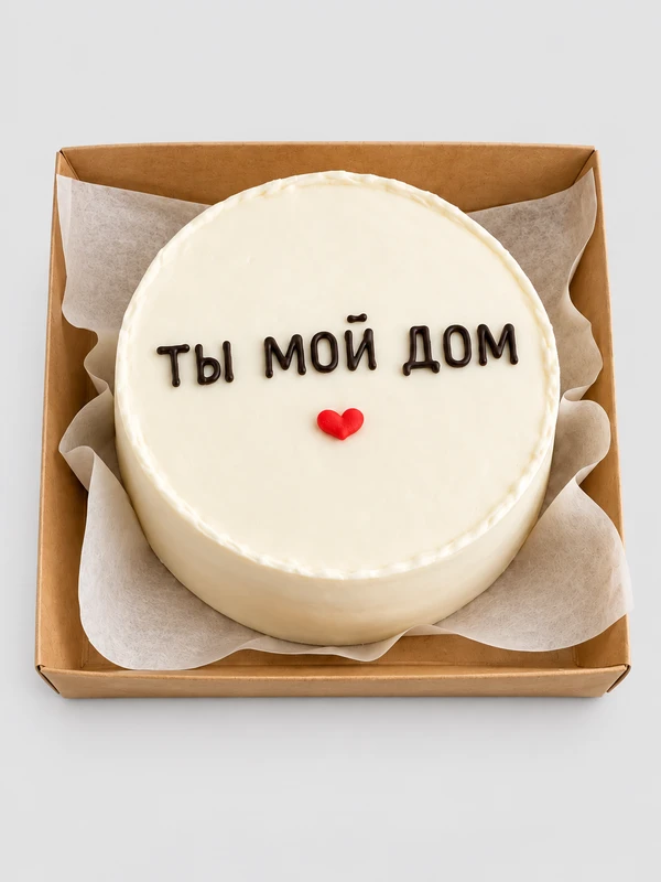 Бенто - торт "Ты мой дом" — Бенто-торт с дизайном как на фото.